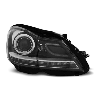 Faros Delanteros Luz Diurna Mercedes W204 11- Negro