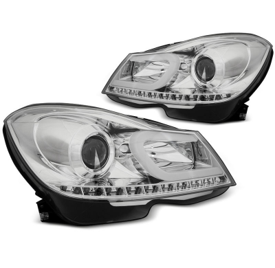 Faros Delanteros Luz Diurna Mercedes W204 11-14cromado Tube Light