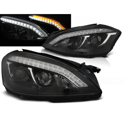 Faros Luz Diurna Mercedes W221 05-09 Daylight Xenon Negro