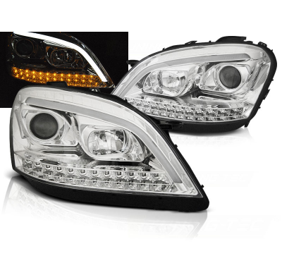 Faros Luz Diurna Mercedes W164 Ml M-Klasa 05-07 Chrome Led-Intermitente Dinamico