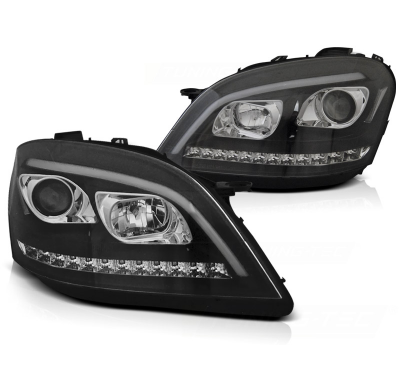 Faros Luz Diurna Mercedes W164 Ml M-Klasa 05-07 Black Led-Intermitente Dinamico
