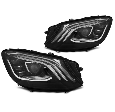 FAROS DELANTEROS FAROS LED NEGRO para MERCEDES W222 13-17