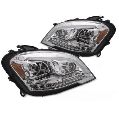 FAROS DELANTEROS CROMADOS INTERMITENTE DINAMICO para MERCEDES W164 ML M-KLASA 09-11
