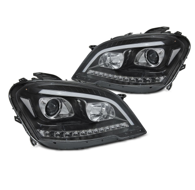 FAROS LUZ DIURNA TUBO NEGRO Intermitente Dinamico se adapta a MERCEDES W164 ML M-KLASA 09-11