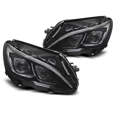 FAROS LUZ DIURNA TRUE DRL NEGROS aptos para MERCEDES W205 14-18