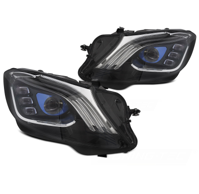 FAROS DELANTEROS LED COMPLETOS NEGROS para MERCEDES W222 13-17