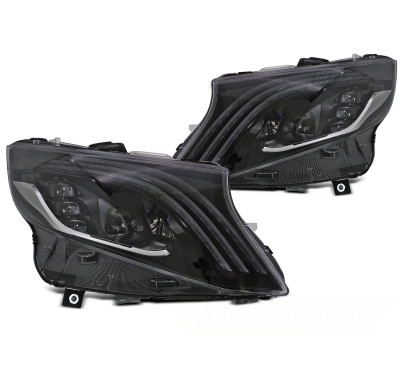 FAROS DELANTEROS LED NEGROS para MERCEDES VITO W447 14-23