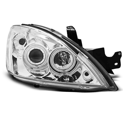 Faros Delanteros Angel Eyes Mitsubishi Lancer 7 04-07 Cromados
