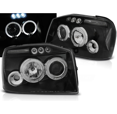 Faros Delanteros Angel Eyes Nissan Frontier Us Version 01-04 Negro