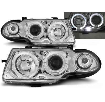 Faros Delanteros Angel Eyes Opel Astra F 09.94-08.97 Cromados