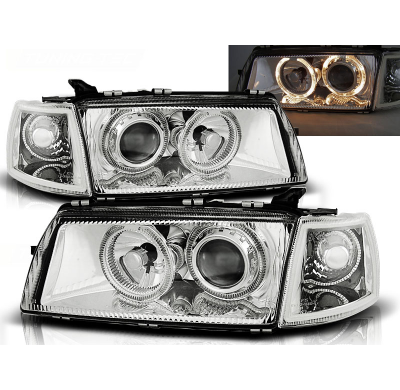 Faros Delanteros Angel Eyes Opel Vectra a 09.88-10.95 Cromados