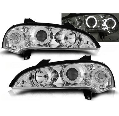 Faros Delanteros Angel Eyes Opel Tigra 09.94-12.00 Cromados