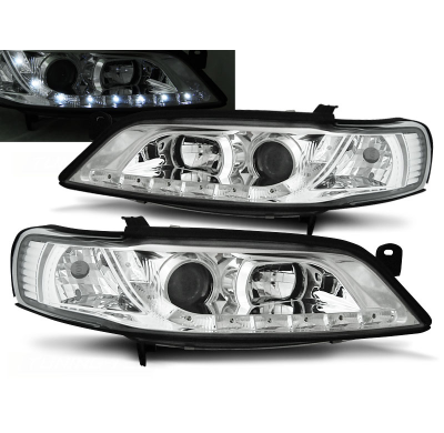 Faros Delanteros Luz Diurna Opel Vectra B 11.96-12.98 Cromados