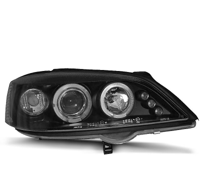 Faros Delanteros Angel Eyes Opel Astra G 02.98-02.04 Fondo Negro