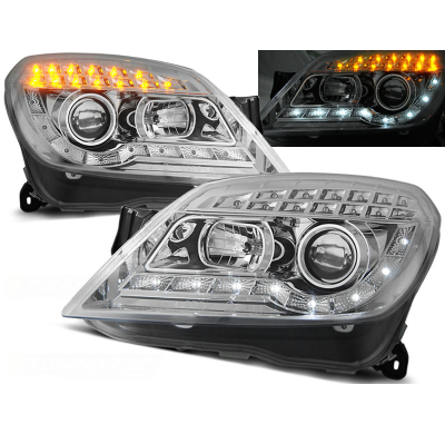 Faros Delanteros Luz Diurna Opel Astra H 03.04-10 Cromados