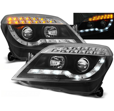 Faros Delanteros Luz Diurna Opel Astra H 03.04-10 Fondo Negro