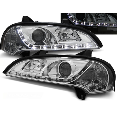 Faros Delanteros Luz Diurna Opel Tigra 09.94-12.00 Cromados