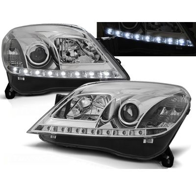 Faros Delanteros Luz Diurna Opel Astra H 03.04-09 3.5d Cromados