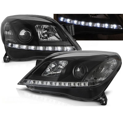 Faros Delanteros Luz Diurna Opel Astra H 03.04-09 Fondo Negro