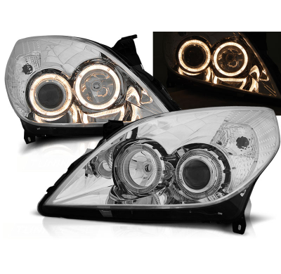 Faros Delanteros Angel Eyes Opel Vectra C 09.05-08 Cromados