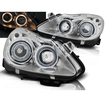 Faros Delanteros Angel Eyes Opel Corsa D 04.06- Cromados