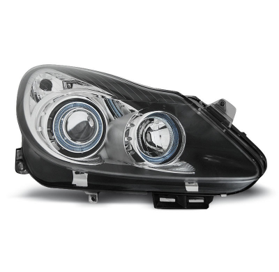 Faros Delanteros Angel Eyes Opel Corsa D 04.06- Fondo Negro