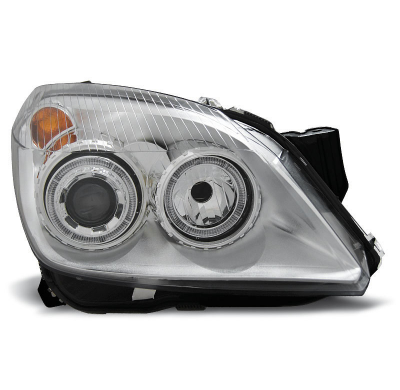 Faros Delanteros Angel Eyes Opel Astra H 03.04-09 Cromados