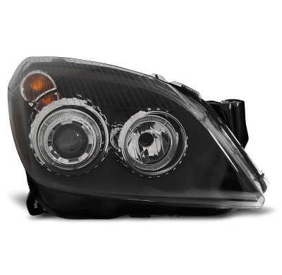 Faros Delanteros Angel Eyes Opel Astra H 03.04-09 Fondo Negro