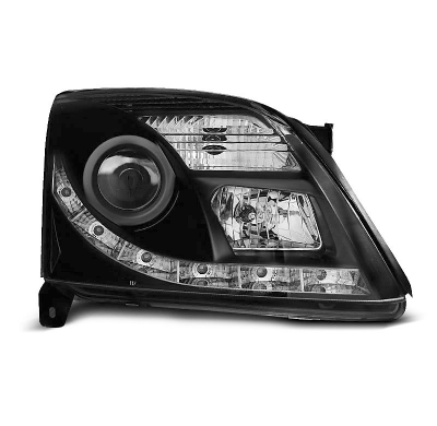 Faros Delanteros Luz Diurna Opel Vectra C 04.02-08.05 Fondo Negro