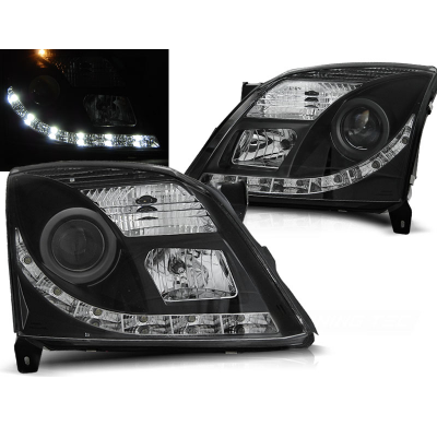 Faros Delanteros Luz Diurna Opel Vectra C 04.02-08.05 Tru Drl Ece-R87 Negro
