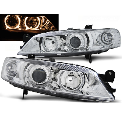Faros Delanteros Angel Eyes Opel Vectra B 99-02 Cromados
