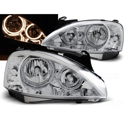Faros Delanteros Angel Eyes Opel Corsa C 11.00-09.06 Cromados