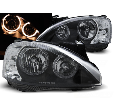 Faros Delanteros Angel Eyes Opel Corsa C 11.00-09.06 Fondo Negro