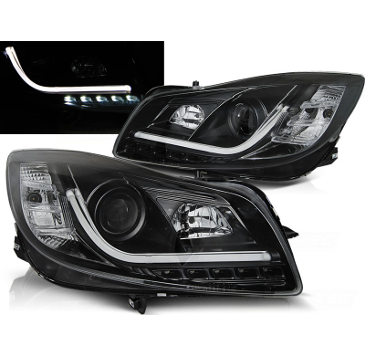 Faros Delanteros Luz Diurna Opel Insignia 08-12 Negro Tube Lights
