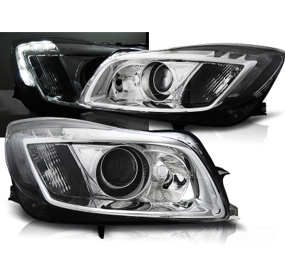 Faros Delanteros Luz Diurna Opel Insignia 08-12 Cromado Tru Drl Ece-R87