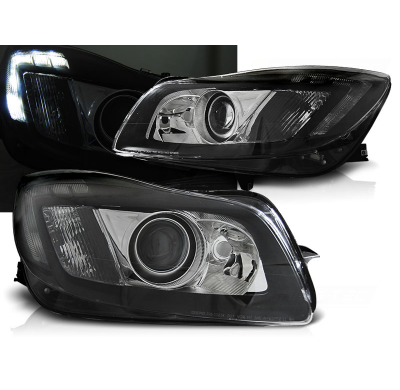 Faros Delanteros Luz Diurna Opel Insignia 08-12 Negro Tru Drl Ece-R87