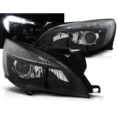 Faros Delanteros Luz Diurna Opel Astra J 10- Negro Tru Drl Ece-R87