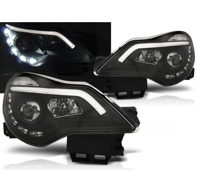 Faros Luz Diurna Opel Corsa D 11-14  Drl Negro