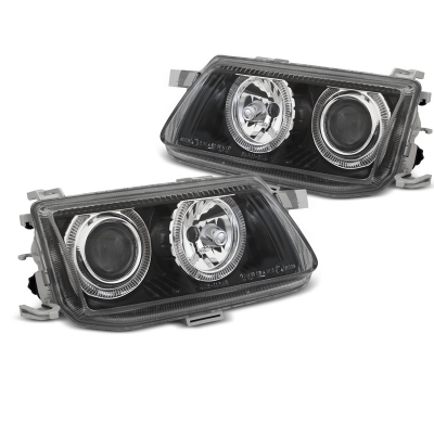 Faros Delanteros Opel Astra F 94-97 Angel Eyes Negro