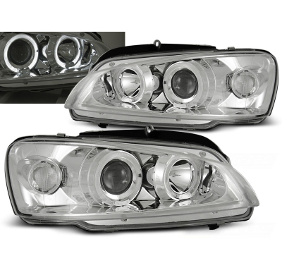 Faros Delanteros Angel Eyes Peugeot 106 08.96-03 Cromados