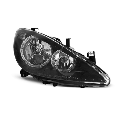 Faros Delanteros Angel Eyes Peugeot 307 04.01-06.05 Fondo Negro