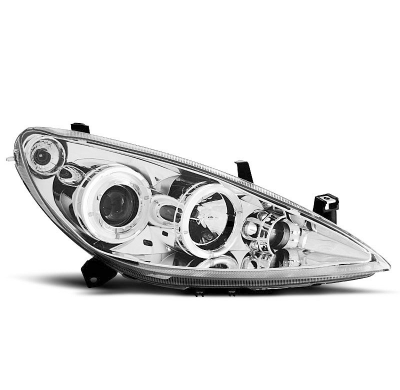 Faros Delanteros Angel Eyes Peugeot 307 04.01-06.05 Cromados
