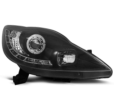 Peugeot 107 05-11 Faros Delanteros Luz Diurna Fondo Negro