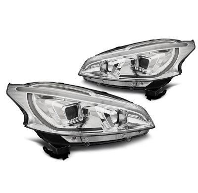 Faros Delanteros Peugeot 208 4.12-06.15 Tube Light Cromado