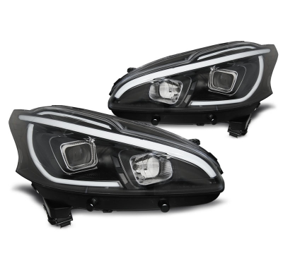 Faros Delanteros Peugeot 208 4.12-06.15 Tube Light Negro