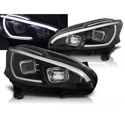 Faros Delanteros Peugeot 208 4.12-06.15 Tube Light Negro