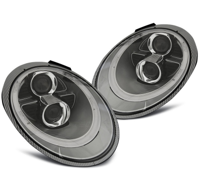 Faros Delanteros Luz Diurna Porsche 911 (997) 04-09 Silver Tube Light Hid Xenon