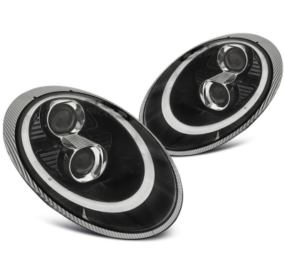 Faros Delanteros Luz Diurna Porsche 911 (997) 04-09 Negro Tube Light Hid Xenon