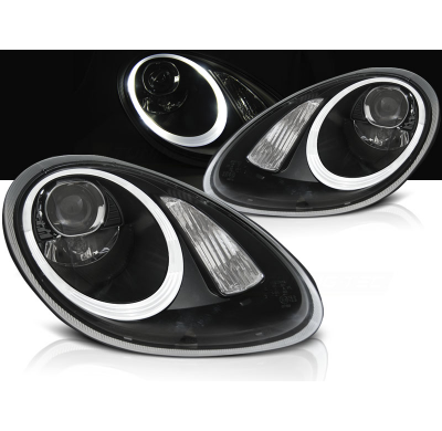Faros Luz Diurna Porsche Boxster / Cayman 987 05-08 Xenon Negro