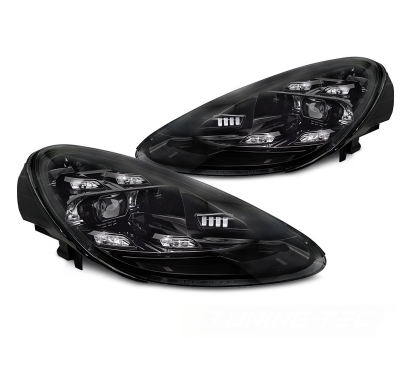 FAROS LUZ DIURNA LED DRL NEGROS aptos para PORSCHE CAYENNE 10-15